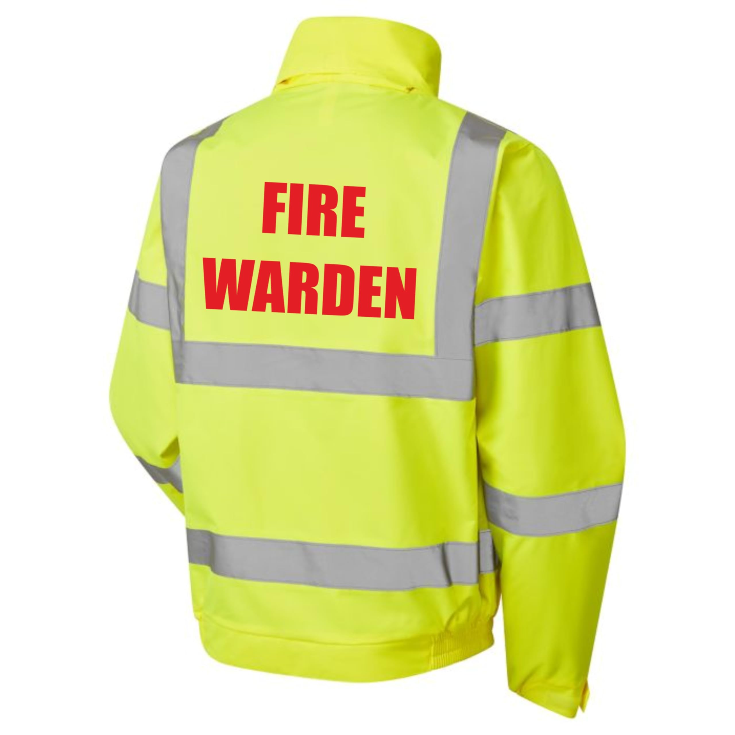 Fire Warden Yellow Hi Vis Bomber Jacket Reflective, Waterproof, Medical, Conforms to EN20471 Class 3, High Visibility, By Brook Hi Vis, XXXXXLarge