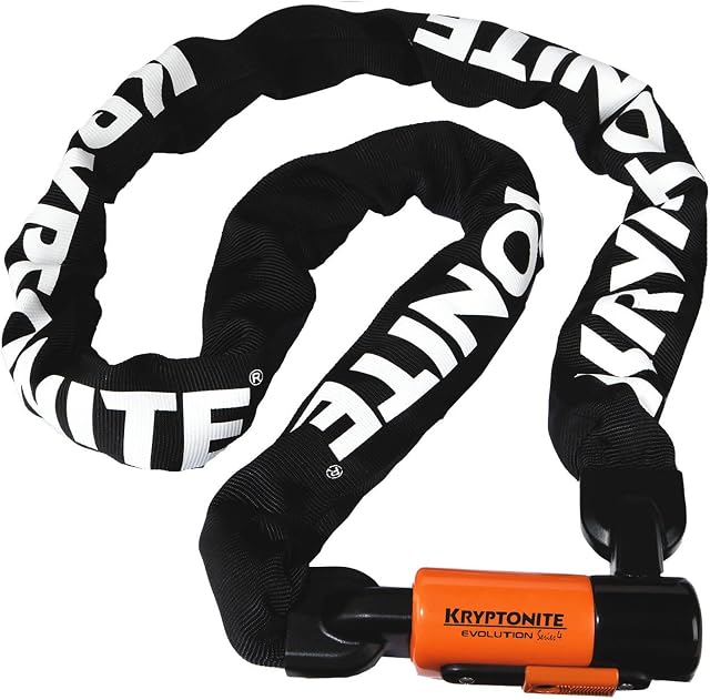 Kryptonite Evolution 1016 Integrated Chain - 10mm X 160cm (Sold Secure Gold)