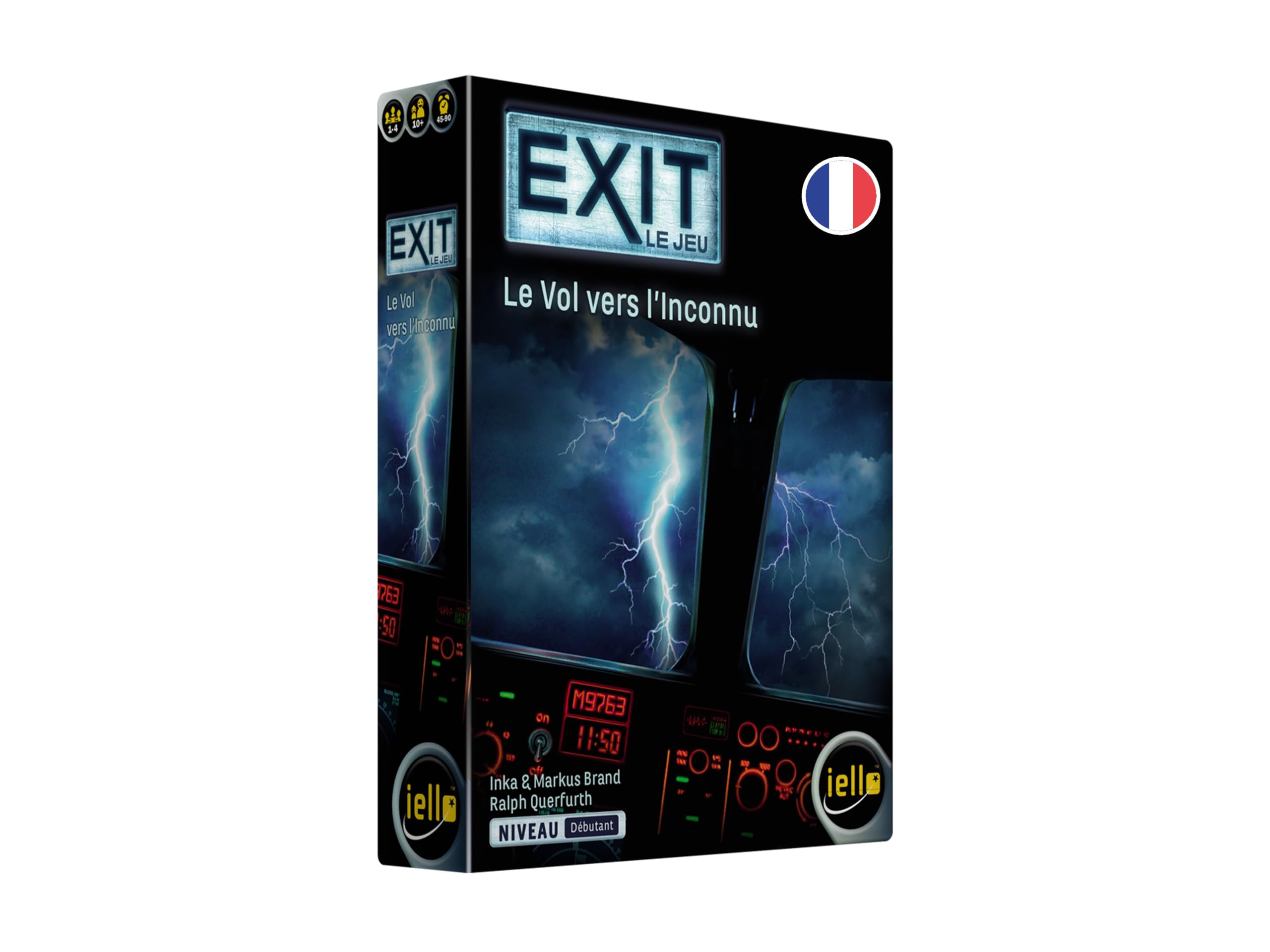 Iello Exit : Le Vol vers l’Inconnu – Version Française – Jeu d’Escape Game coopératif | 1–4 Joueurs | 45–90 Min | Débutant | Dès 10 Ans