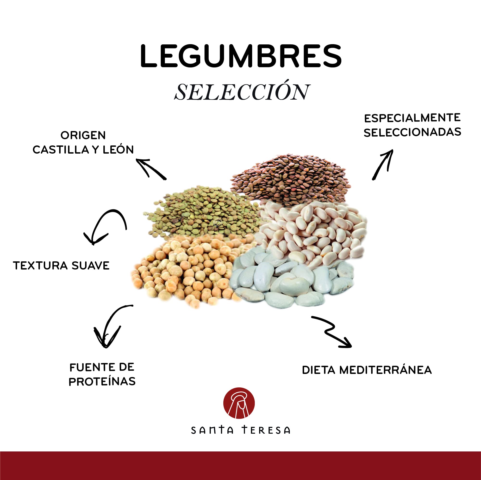 Santa Teresa - Lenteja Pardiña - Categoría EXTRA- 1Kg