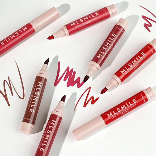 Miniatura 6 de awakentti 4 bolígrafos labiales de larga duración, marcador de labios sin transferencia con un efecto de tatuaje natural y un uso extremadamente