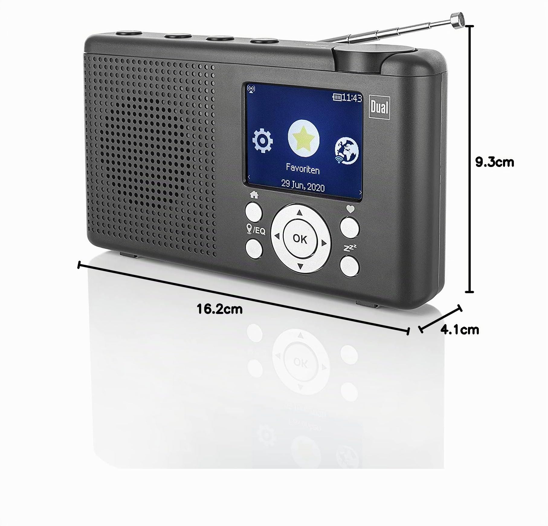 Dual 76524 MCR 200 Radio de Table Internet, Dab+, Dab, Radio Internet FM, Dab+, FM, USB, Bluetooth Noir