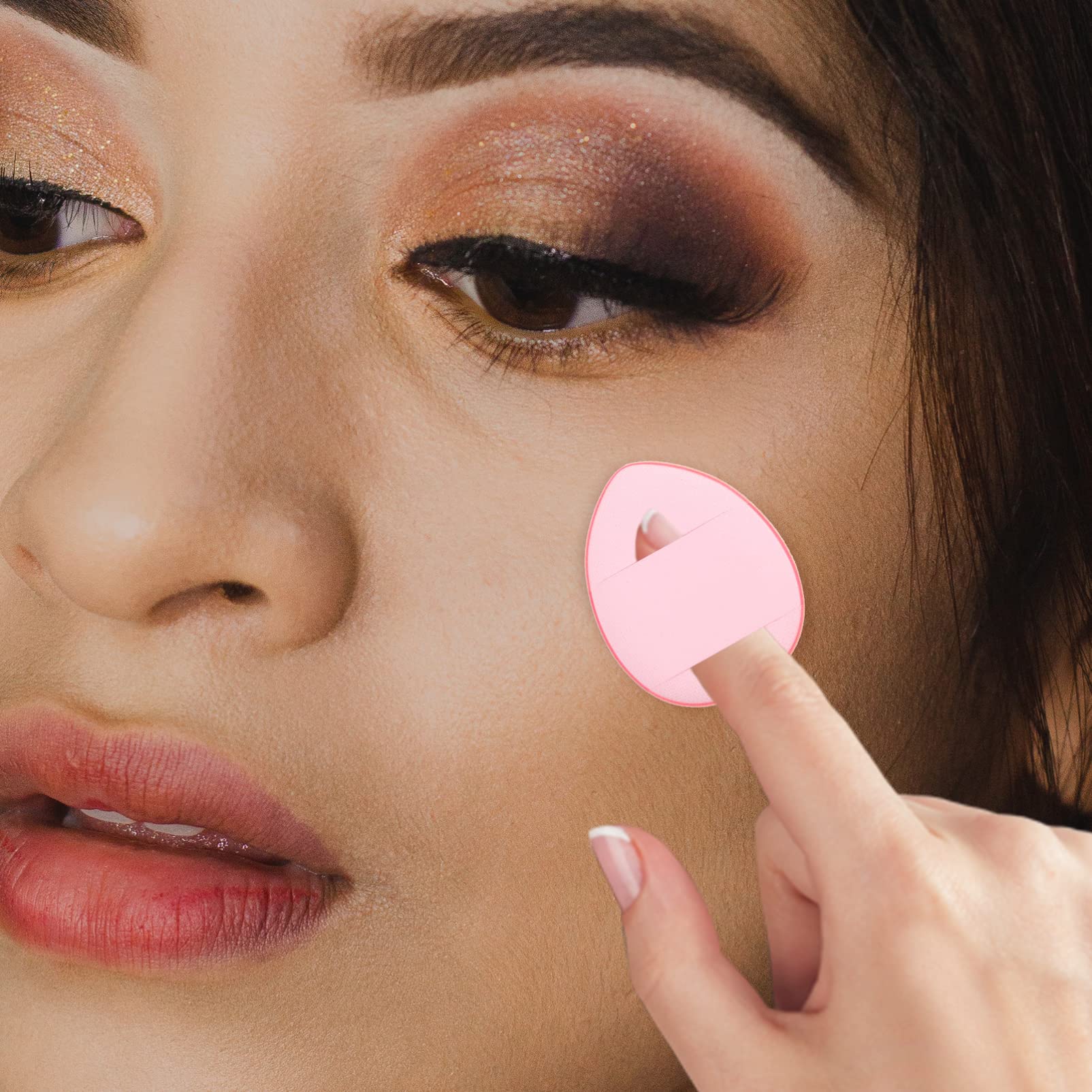 Housoutil 60stücke Teiliges Mini Makeup Puff Feuchtigkeits Und Trockenanwendung Kosmetikschwämmchen Für Foundation Puder Und Blush Weiche Puderquaste Mit Praktischer Schlaufe Für