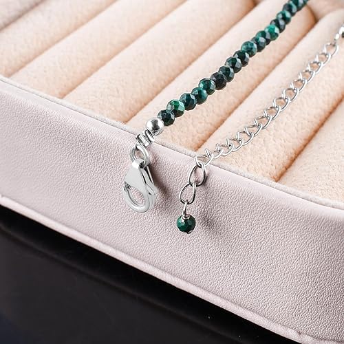 Miniatura 23 de InfinityGemsArt Natural Gemstone Dainty Choker Necklace For Her Birthstone Jewelry Chakra Healing Energy Crystals 925 Sterling Silver 18 inch Chain