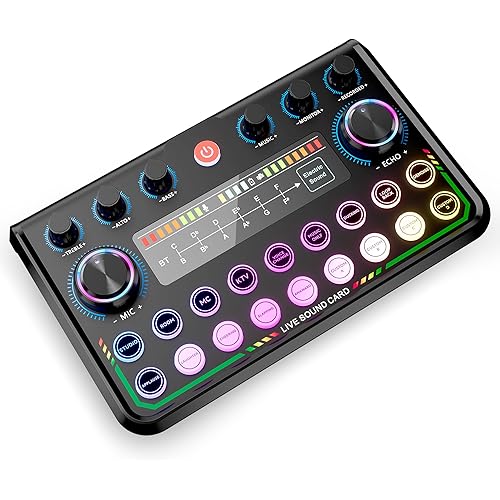 SINWE USB Audio Interface for Smartphone & PC: Plug-and-Play Live Sound Card with DJ Mixer, Voice Changer & Customized sound effects. Ideal for Recording Music, Home Studio, Podcasts & Streaming