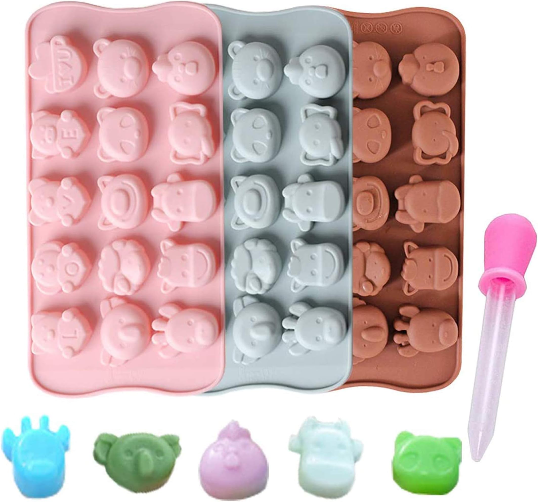 Candy Molds Ice Cube Trays Chocolate Molds, Silicone Molds for Making Ice