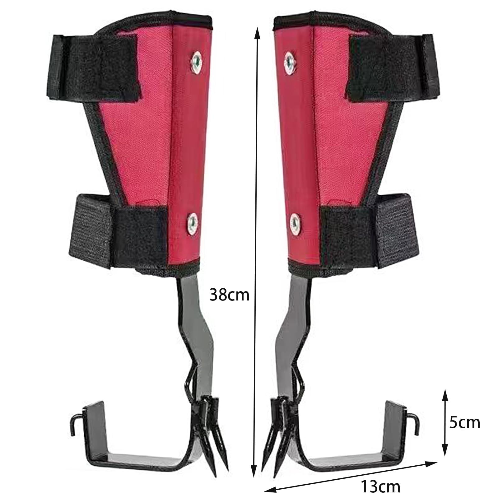 GAOXIAO Griffe Elagage Arbre Professionnel, Pointes d'escalade d'arbre Crampons L'arboriste Griffes D'elagage Outil de Grimpe en Acier Robuste avec Sangles Réglables Adapté