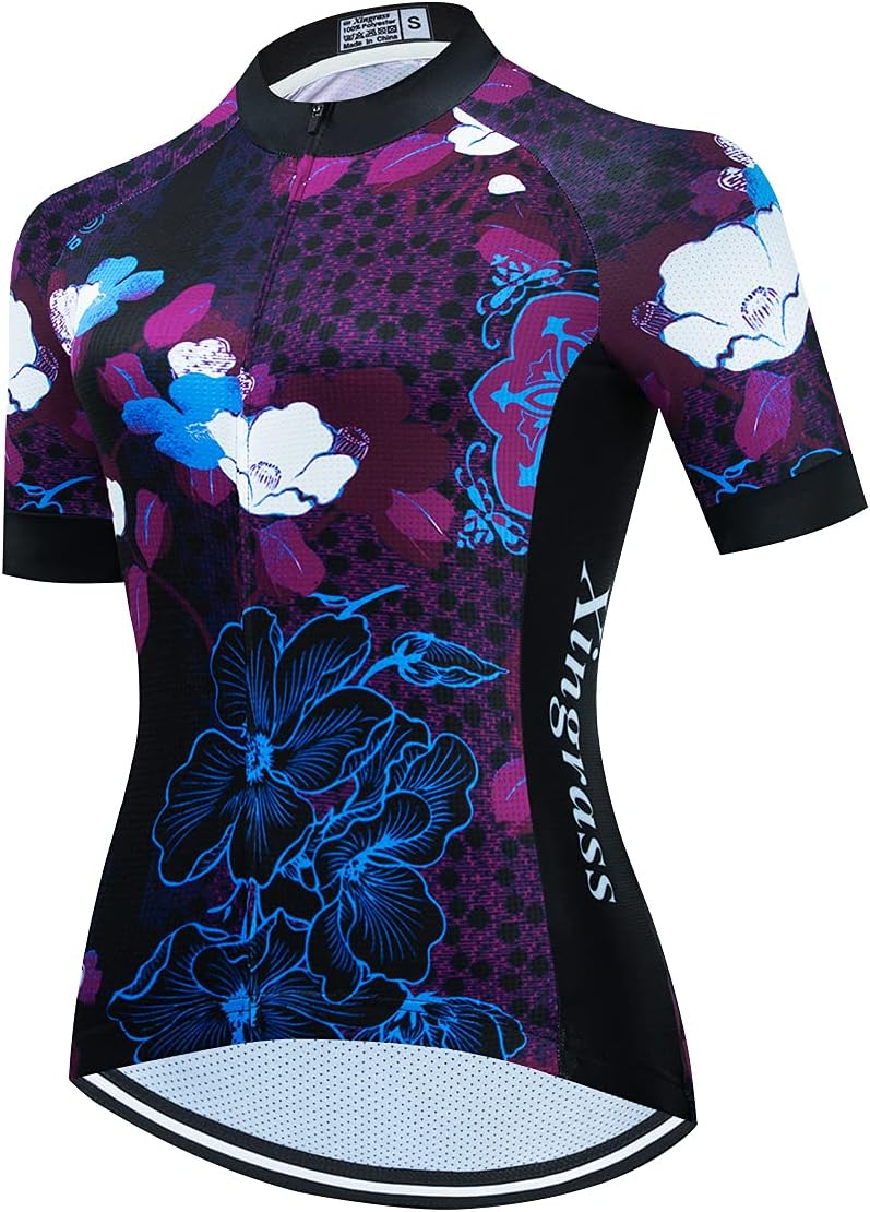 Women's Cycling Jersey Short Sleeve Bike Jacket Biking Shirt Quick Dry Breathable Mountain Bicycle Clothing