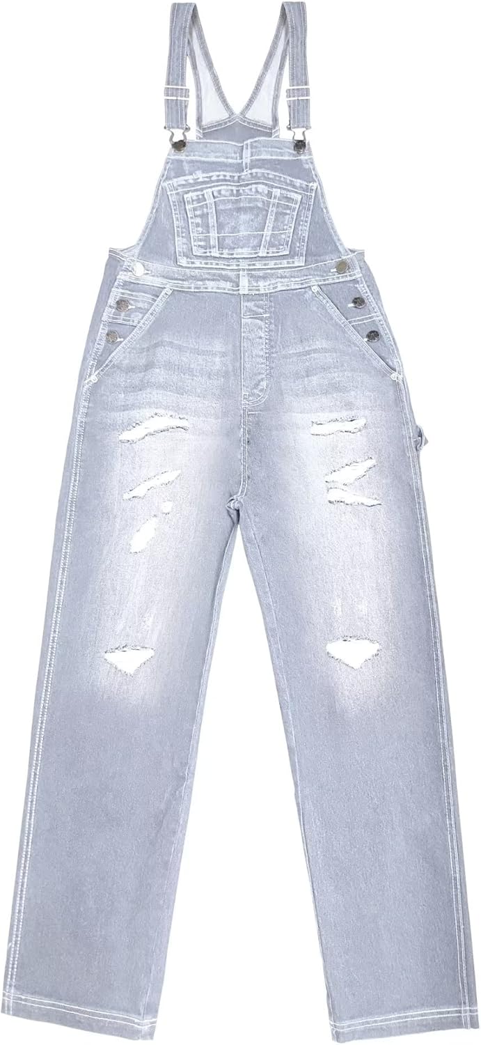 Hybrid & Company Women Denim Shorts Rompers Sleeveless Adjustable Strap Overalls Cross Back Jumpsuit - Image 2