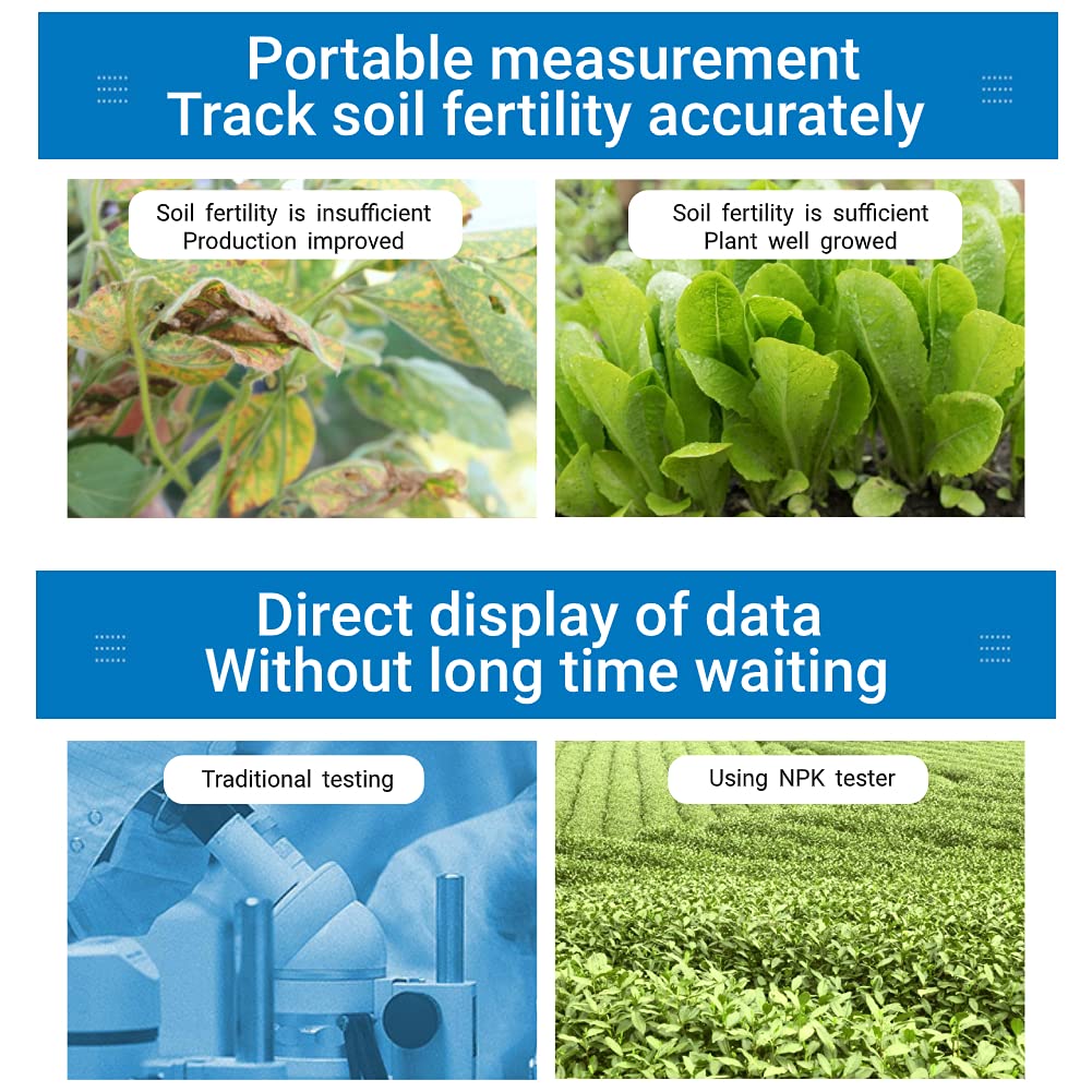 Zerodis Soil Tester Digital Soil Test Kit for N, P and K, Nutrient Intelligent Plant NPK Fertilizer Soil Meter Gardening Tool, 1 Pack - Image 4