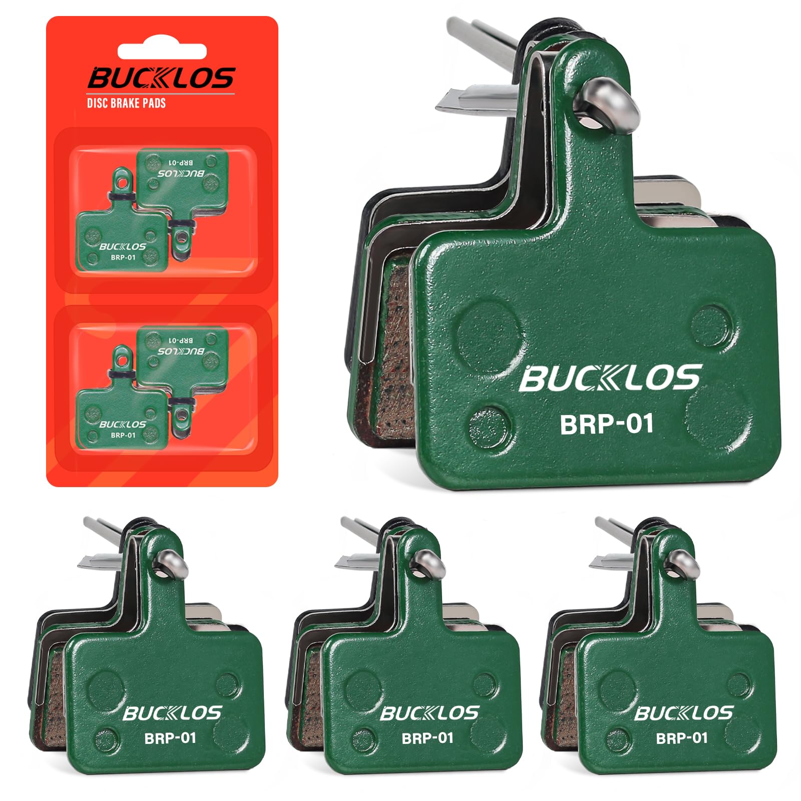 AEYINO 4 Pairs Bike Brake Pads for TRP Tektro Shimano MT200 Deore Br-M575 M525 M515 T615 T675 M505 M495 M486 M485 M475,Disc Brakes Pads for Bicycle Mountain/Electric/Road/MTB