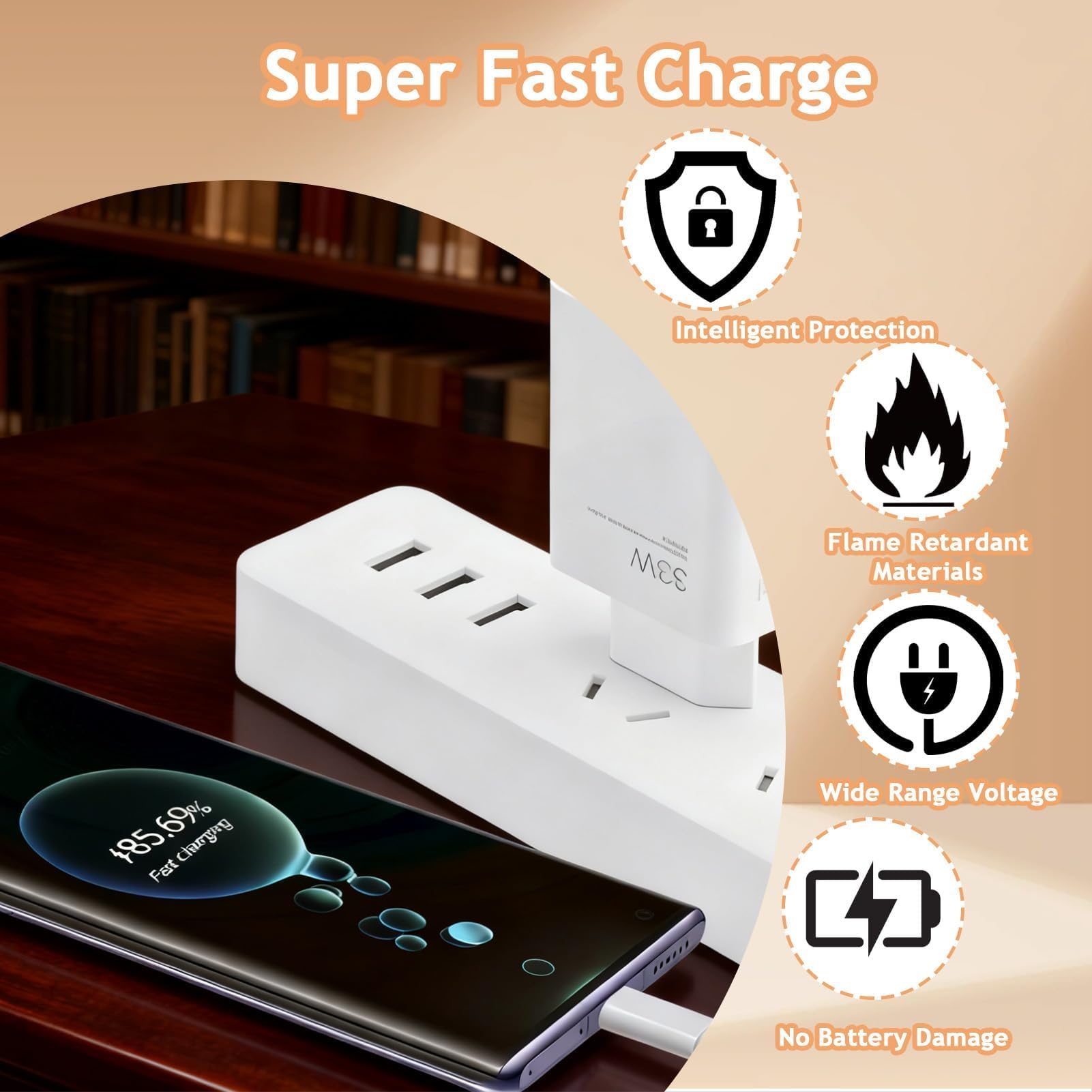 Ładowarka USB C 33 W do Xiaomi Redmi Note 13/12/11 Pro 5G, Mi 12/11 Ultra/Pro, Poco X6 X5 X4, Pad 6/5 z kablem do ładowania 2 m, szybka ładowarka, adapter Turbo Charge do smartfonów Xiaomi i Redmi