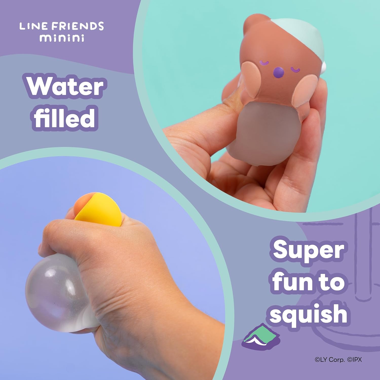Hamee LINE Friends minini Naptime Series (Surprised Blind Capsule) [Naptime Delight] Cute Squishy Figure (Birthday Gift Bags, Party Favors, Gift Basket Filler) - 5 Pc.