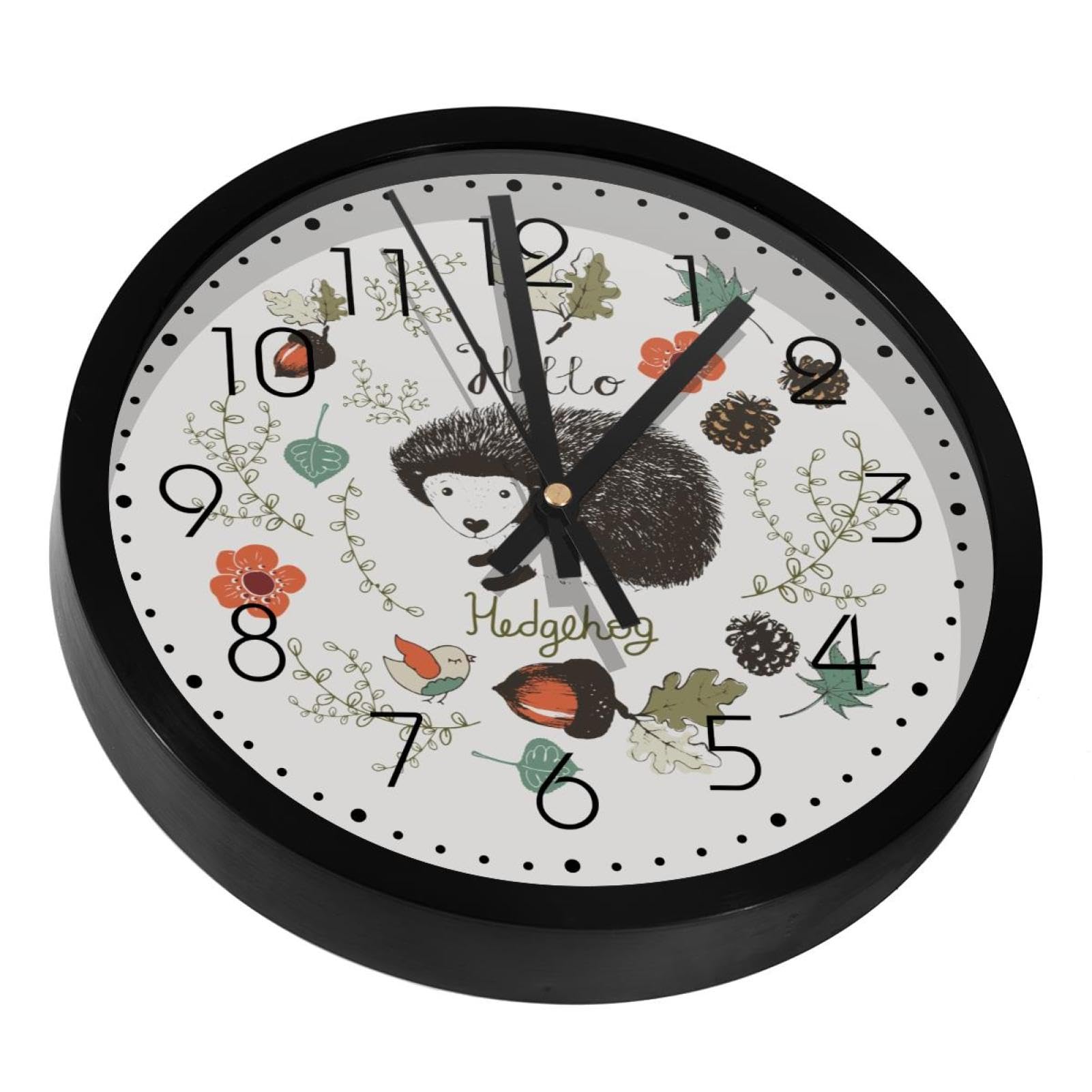 Horloge murale silencieuse hérisson résout le bruit dans le bureau et salon