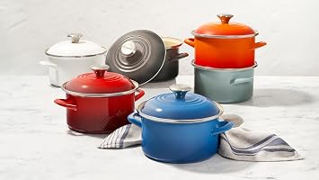 Le Creuset Enamel on Steel Traditional Petite Stockpot, 3.8qt., Cerise