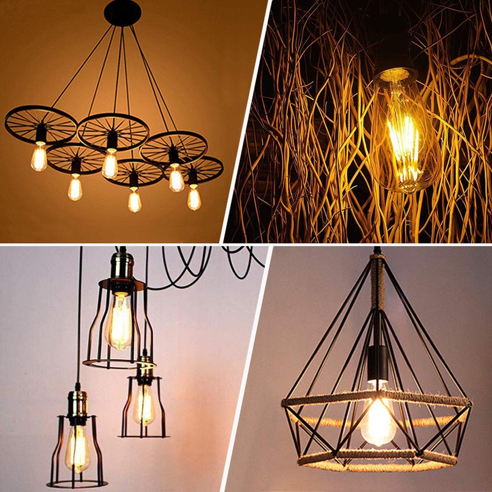 LANMOU Dimmable 6W Ampoules Edison, ST64 Rétro LED Ampoule Edison Vintage Antique Lampe 4000K Blanc Neutre, 100LM, 6 Pack