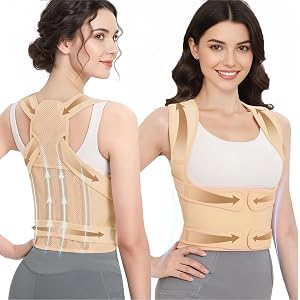 Posture Corrector for Women Men Adjustable Back Brace with Full Back Support Shoulder Straightener for Spine Alignment Scoliosis