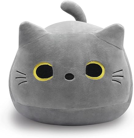 Amazon.com: Gray Cat Plush Toy Pillow 