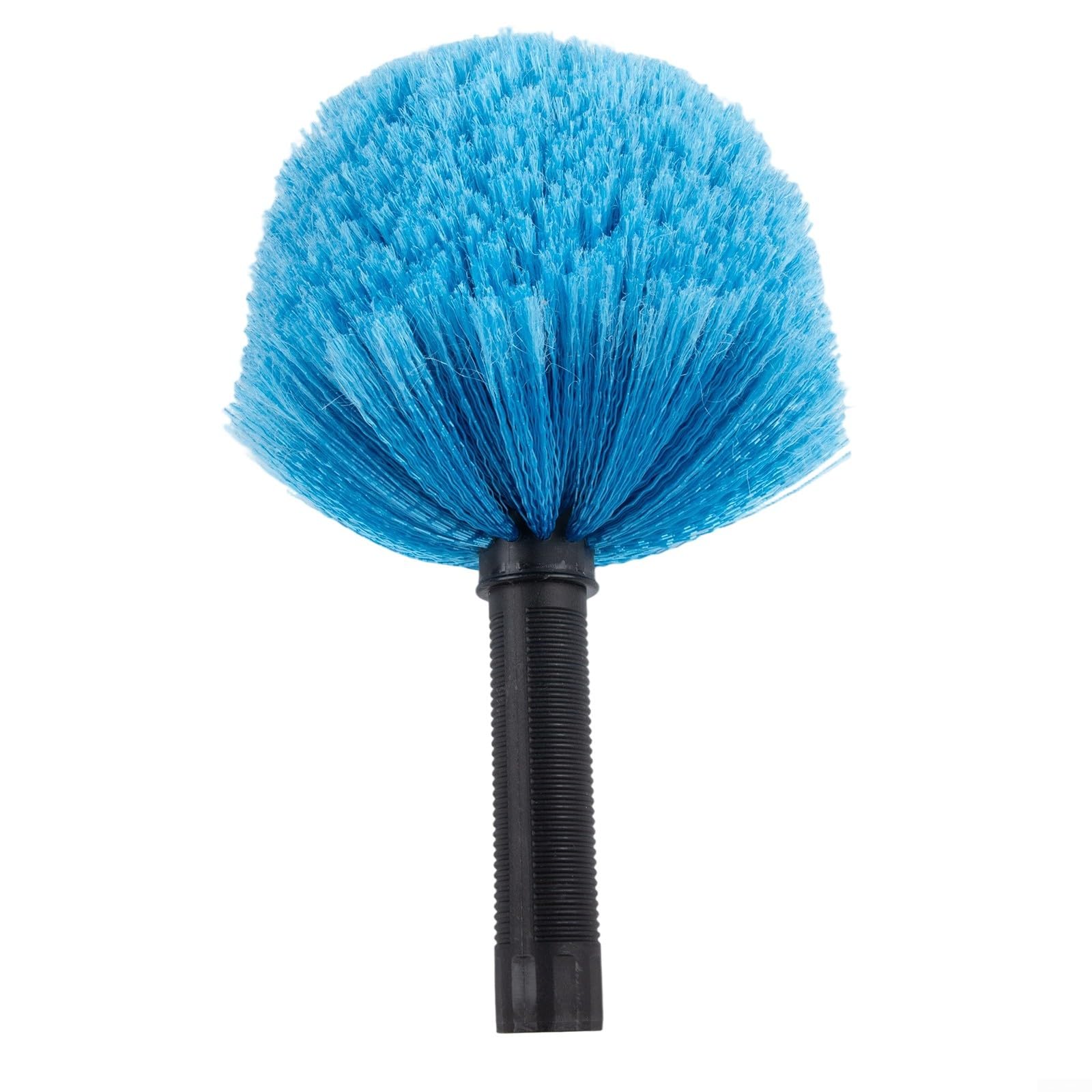 Cepillo telescópico de acero inoxidable para polvo de techo, mango ajustable de 0,9 a 3 m, cabeza de 35,6 cm de ancho, ideal para quitar el polvo de telarañas, limpieza al aire libre (A)