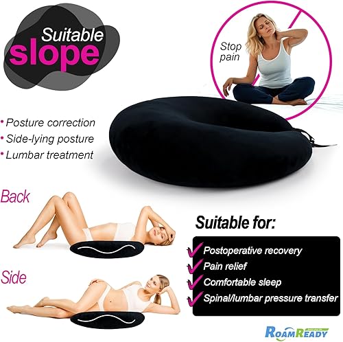 Miniatura 5 de Almohada BBL Después de la Cirugía para Dormir Sentado, Cojín Donut para Hemorroides, Cojín de Apoyo para Caderas, Almohada BBL de Algodón