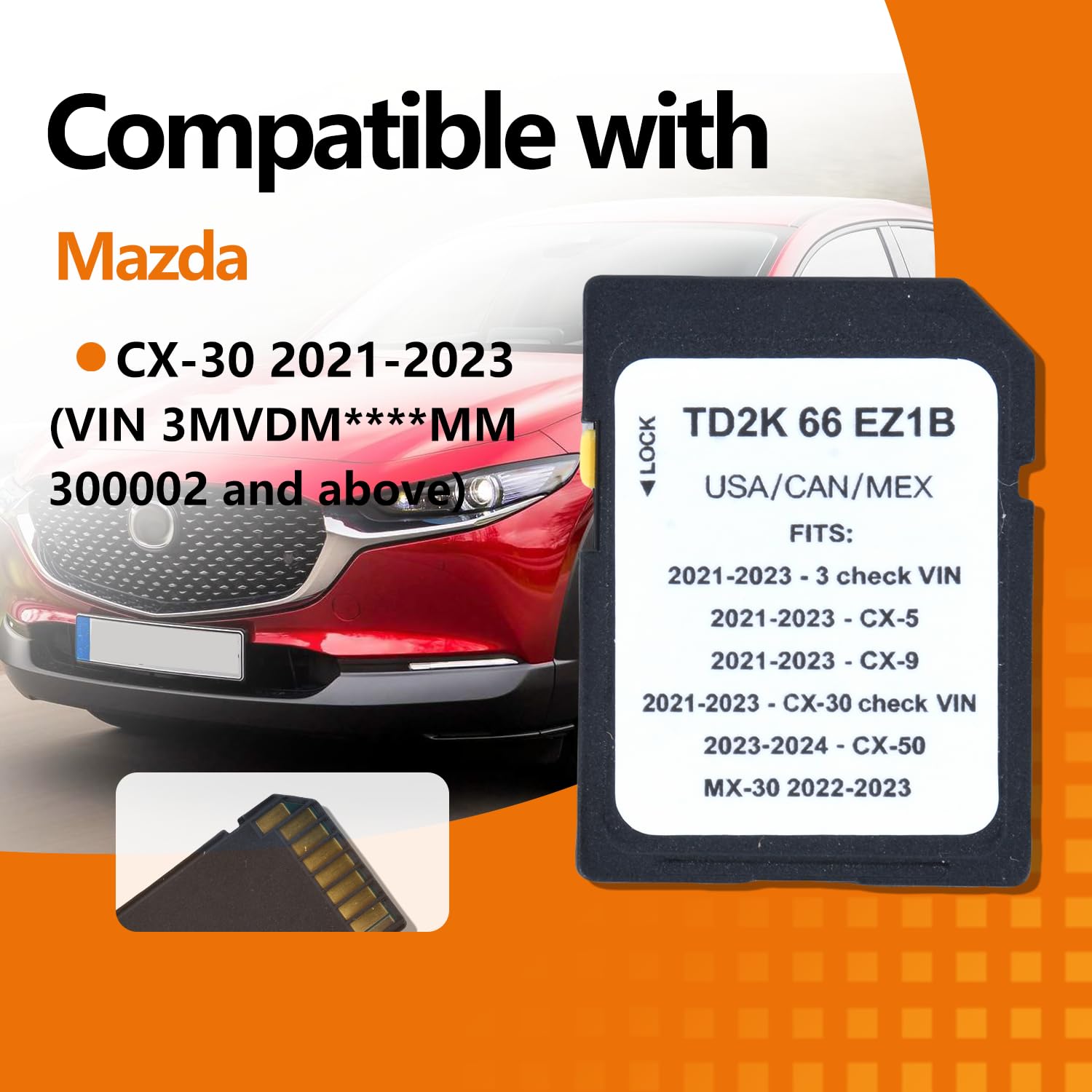 Puruoda GPS Navigation SD Card Compatible with Mazda 3 CX-5 CX-9