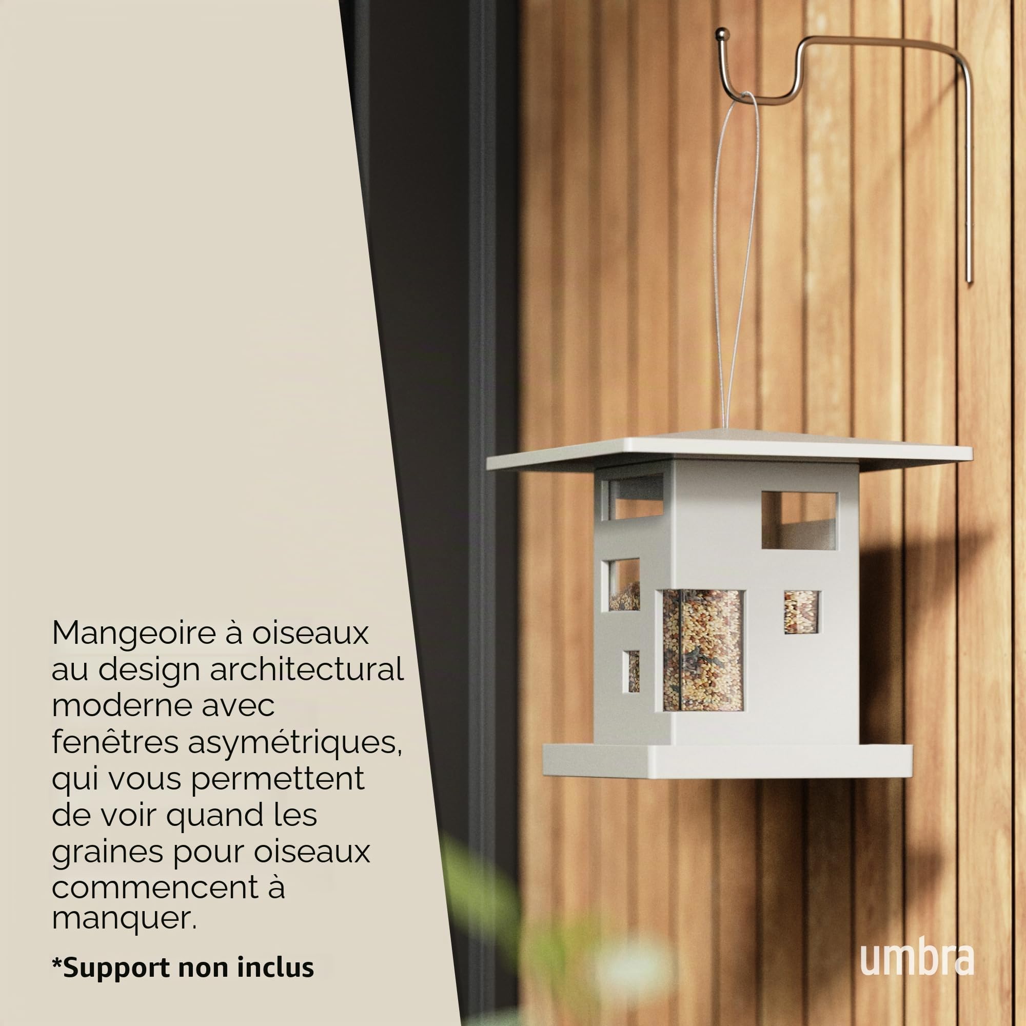 Umbra Mangeoire pour Oiseaux (Gris)