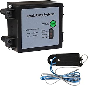 Jack Boss Trailer Breakaway Kit, LED Test Controller System, Universal for Brakes of Trailer Vehicle Automotive