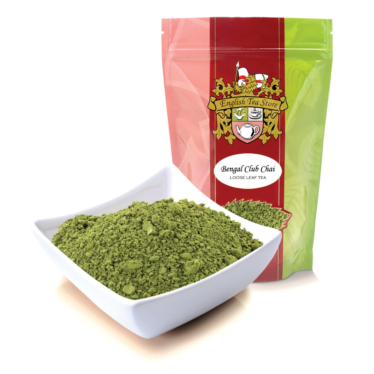 English Tea Store - Bengal Club Chai Matcha Tea Loose Leaf Tea In Powdered Form Smooth Chai Green