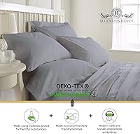 Vista 55 de 100% Cotton Pillow Covers for Queen/Standard Size Pillows - Set of 2 Sateen Pillowcases - Egyptian Cotton Pillow Cases with Long Staple Cotton for