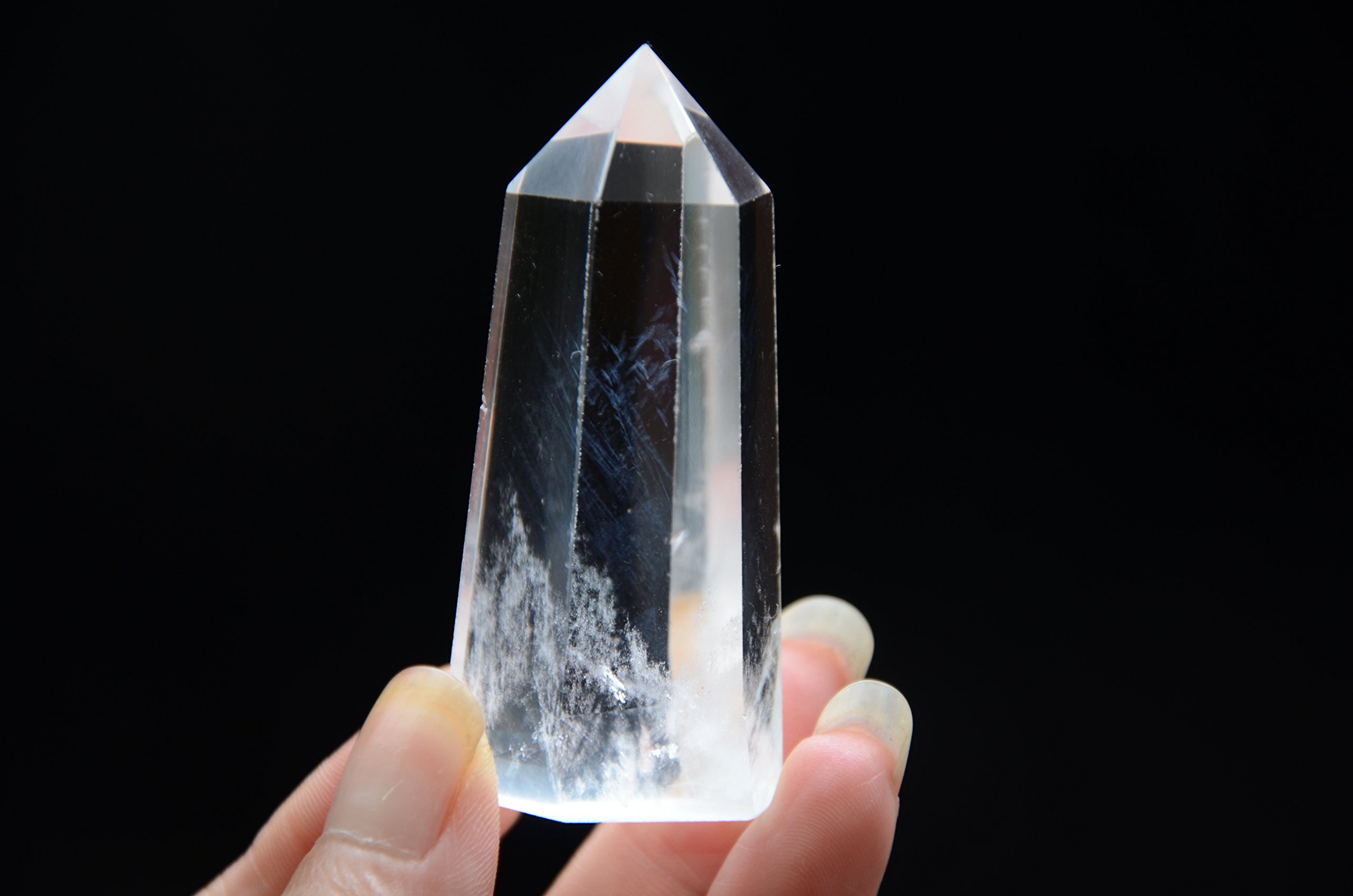 Quartz rutiles bleu clair naturel unique de 2,48 pouces pour cadeau spirituel