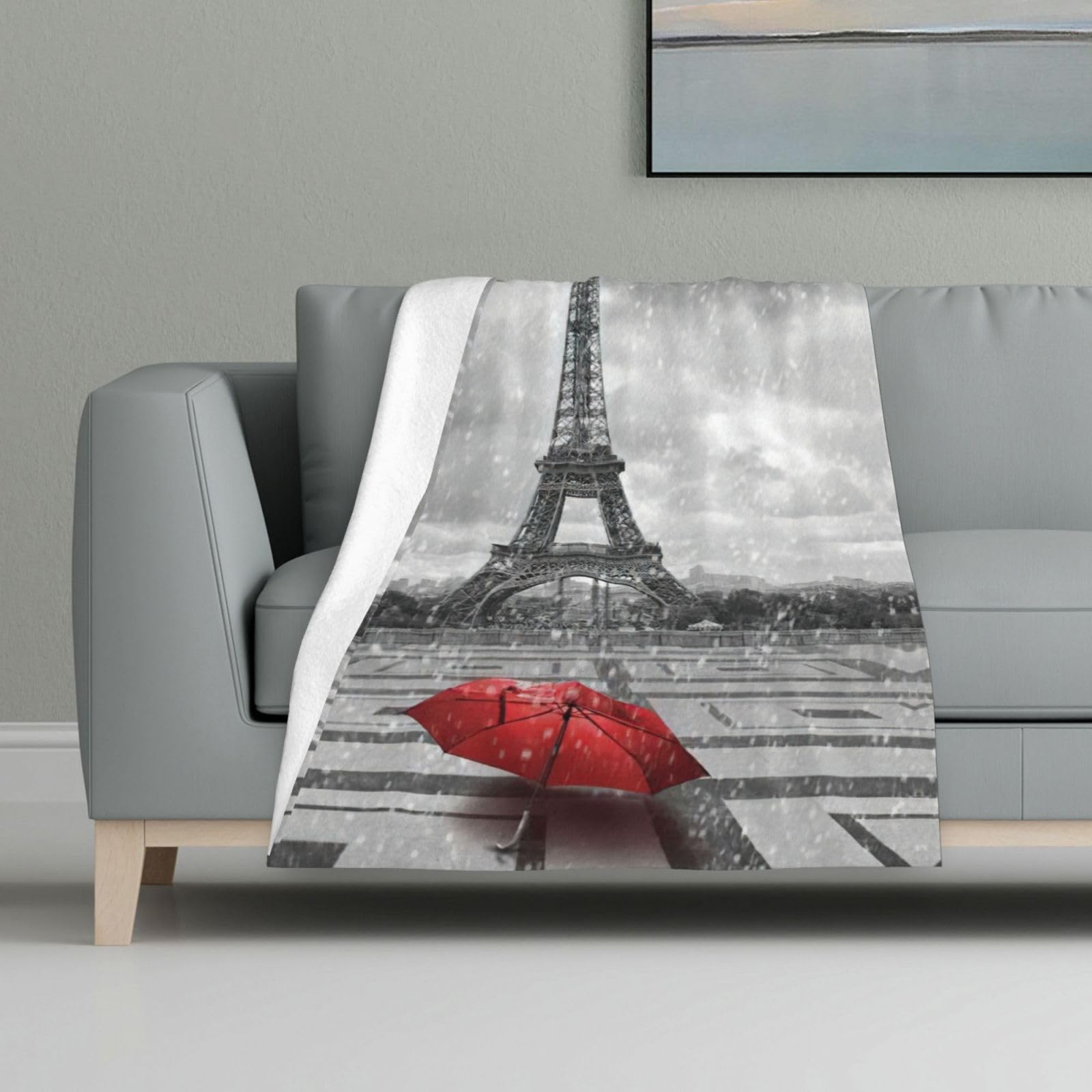 Couverture de canapé tour Eiffel couverture légère cadeau de Noël idéal