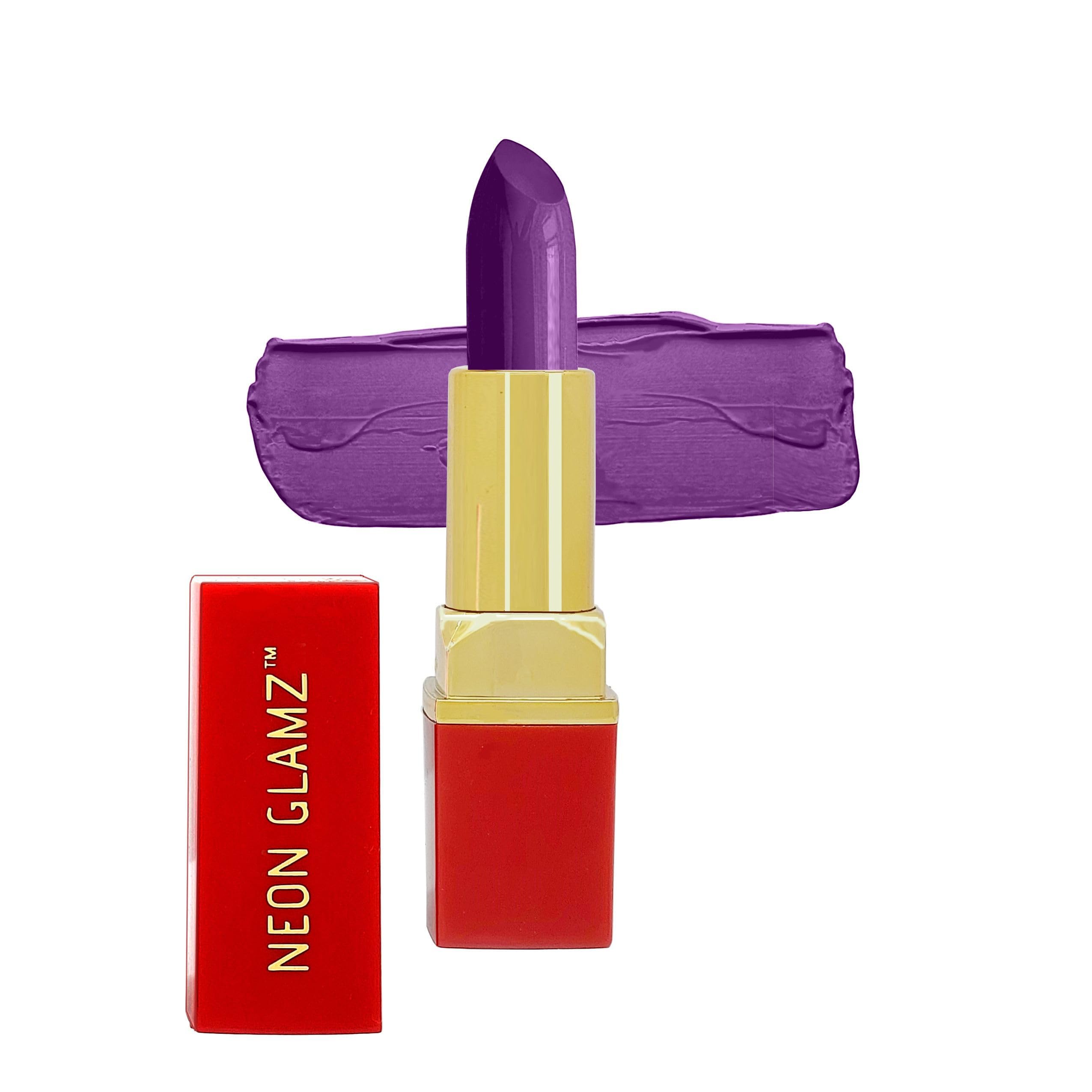 GLEAMING SHINE LIPSTICK | Violet Veil Vegan Creamy Lipstick with Vitamin E Vanilla LongLasting Lip Color-image-35