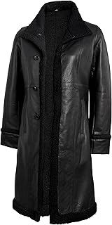 Sponsored Ad - fjackets Women Leather Long Coat -Real Lambskin Stylish Leather Coats For Womens Premium Car Coat Style Lea...