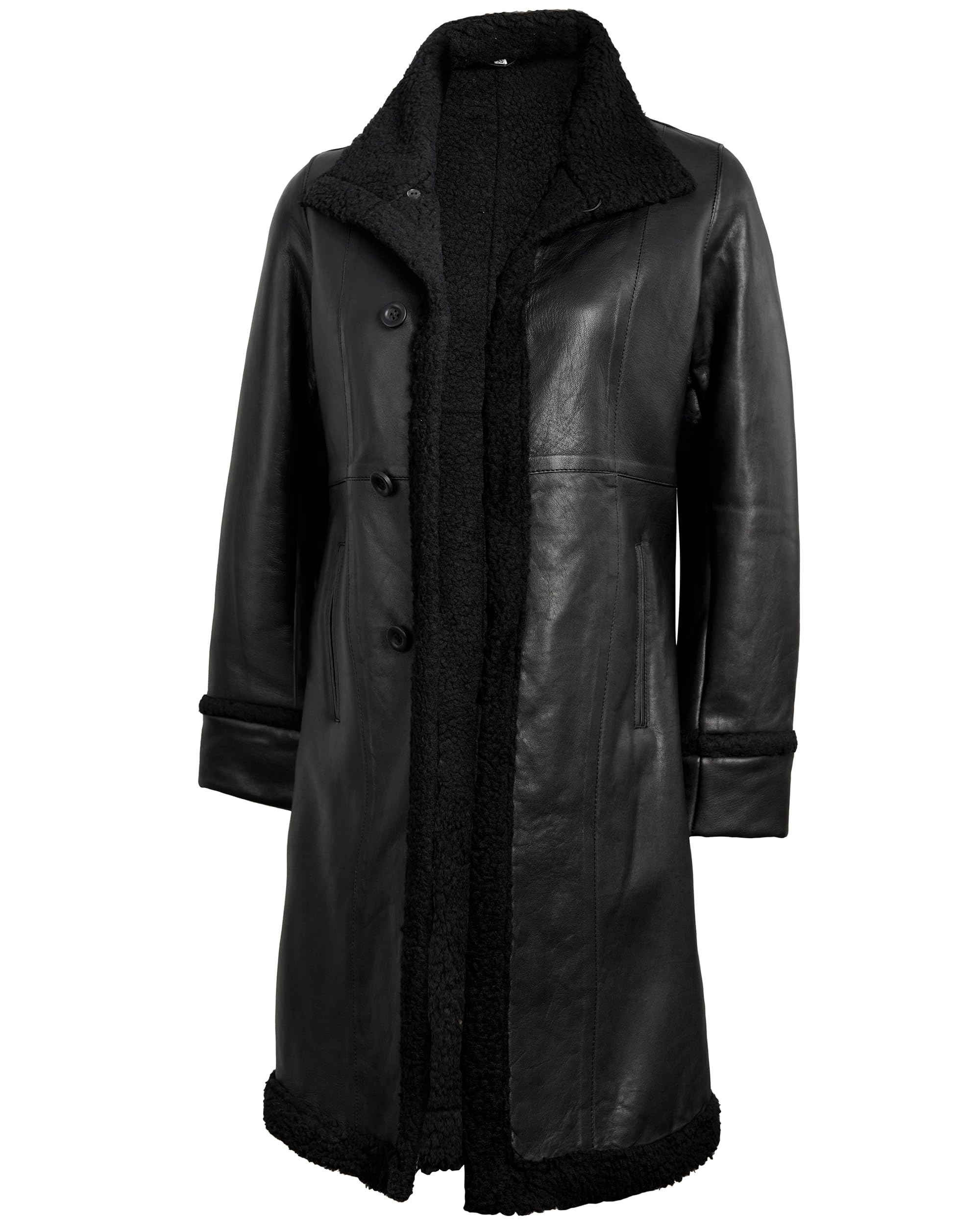 fjackets Womens Shearling Leather Jacket