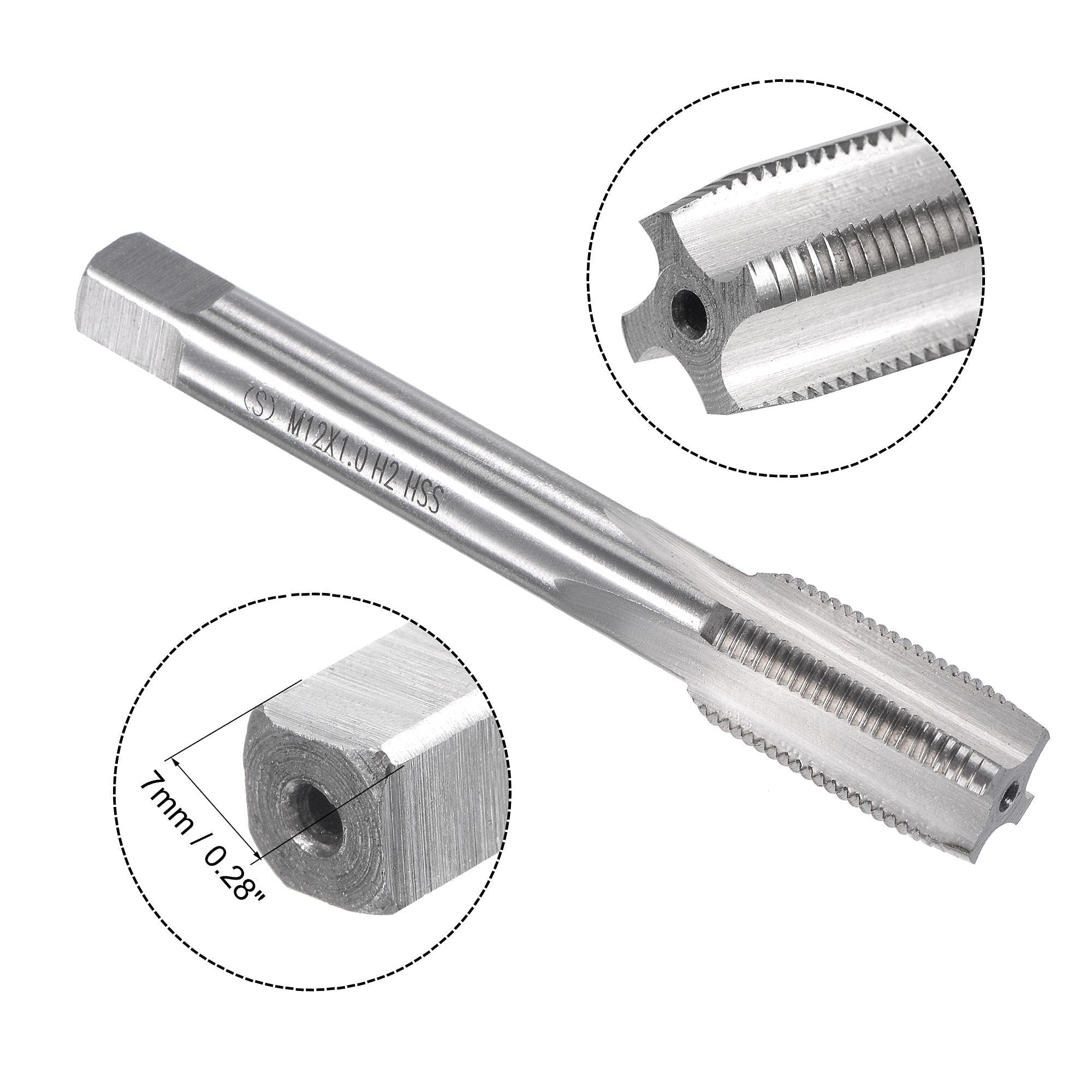 TA-VIGOR M12 x 1mm Metric Tap and Die Set, Machine Thread Screw Tap with Round Threading Die - Image 3