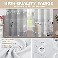 Vista 664 de Cenefas de cocina modernas con patrón de cobre marrón dorado para ventanas, cenefas opacas abstractas de marcas de arañazos y cortinas opacas