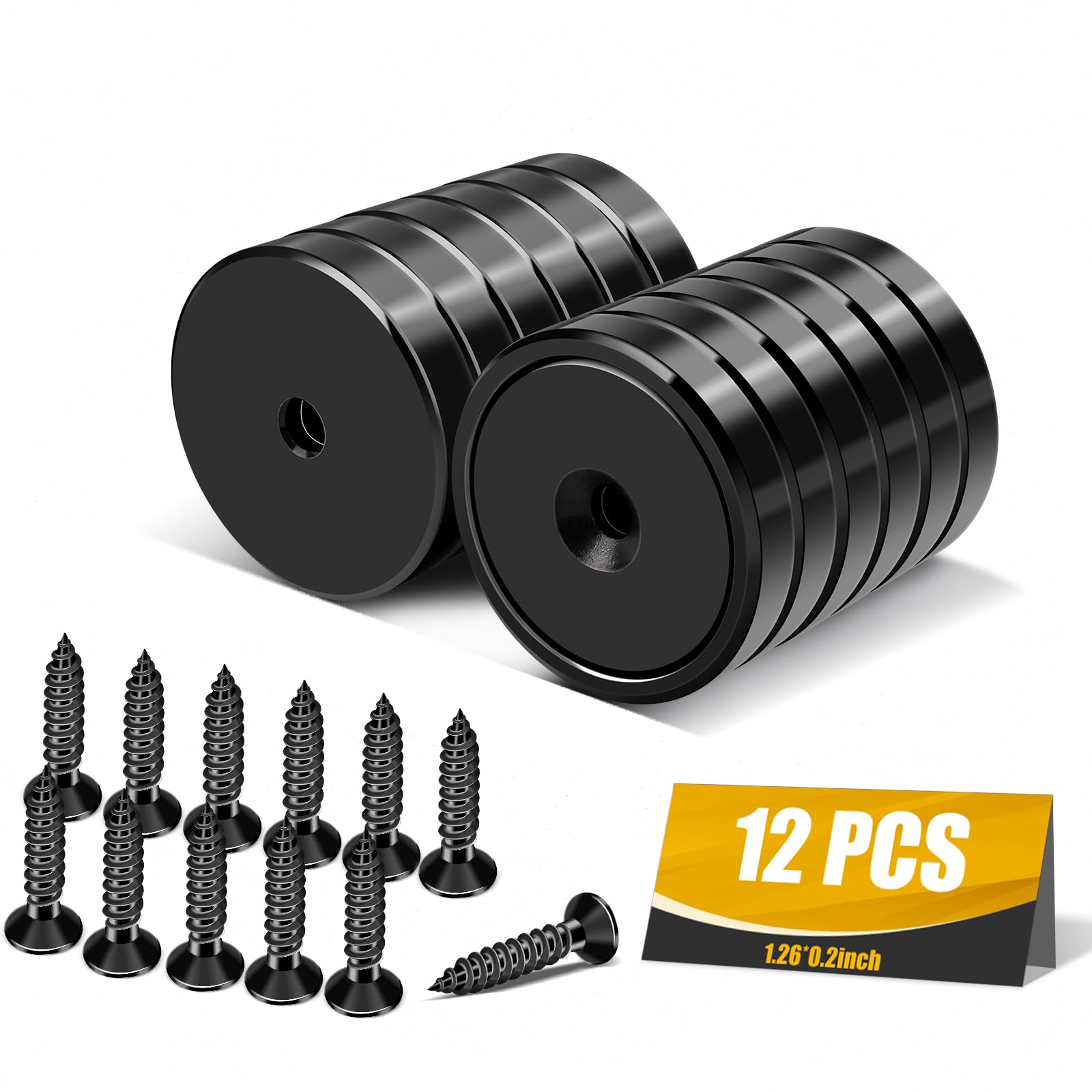 E BAVITE Strong Neodymium Magnets with Screws, 110 Lbs, 12 Pack — Amazon image 12