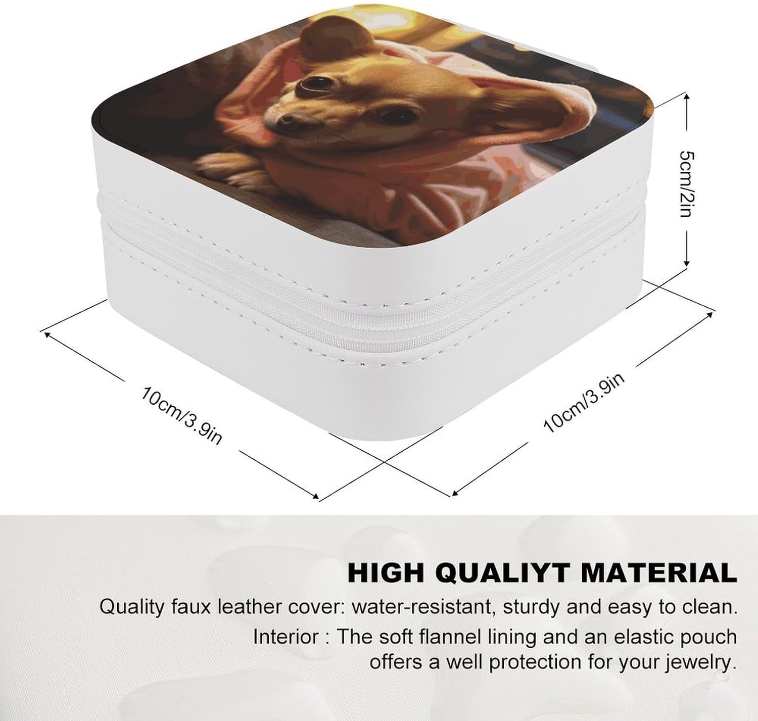 Small Travel Jewelry Case for Women Portable Compact Jewelry Organizer Box image 2