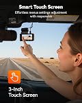 WOLFBOX X3 2.5K 60FPS Rear View Dash Cam, 5MP STARVIS 2 IMX675 with ADAS, 2.5K+1080P Dash Cam Front and Rear Camera, Built-in 5.8GHz WiFi & GPS,Included 64GB Card,Touch Screen,G-Sensor,Loop Recording