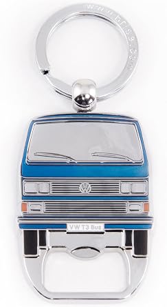 BRISA VW Collection - Volkswagen Keychain Ring Keychain Accessory Keyholder with Bottle Opener in T3, T4, T5 Bus Design