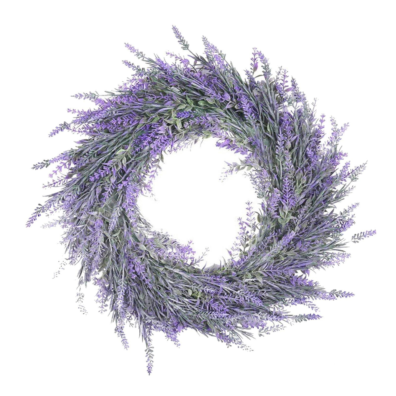 Enakshi® Artificial Door Wreath Hanging Lavender Flower Garland Fake Plant Home Decor-image-27