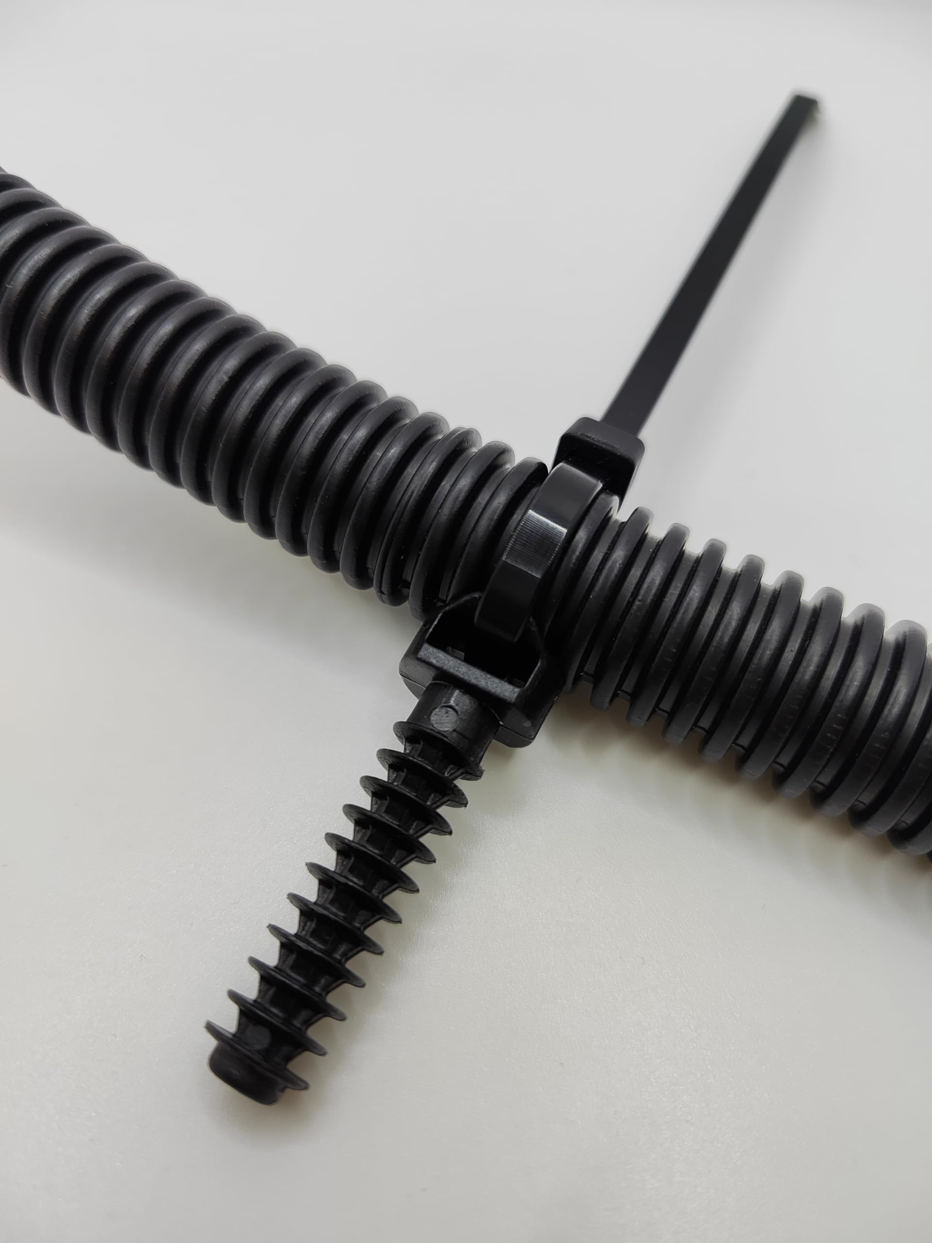 Gabex® 100 bis 1000 Stück Flanschdübel 6x30 mm Dübel für Kabelbinder bis 6 mm Breite (1000 Stück, schwarz)