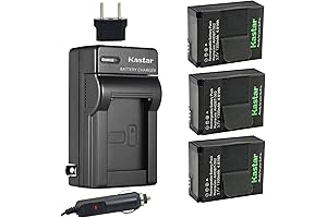 Kastar GOPRO3 Battery (3-Pack) and Charger Kit for GoPro HD HERO3, HERO3+
