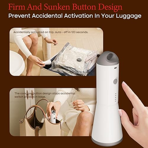 Miniatura 8 de Bolsas de almacenamiento al vacío para viajes con bomba de aire recargable, paquete de 18 paquetes de compresión de tamaño de mano para equipaje y