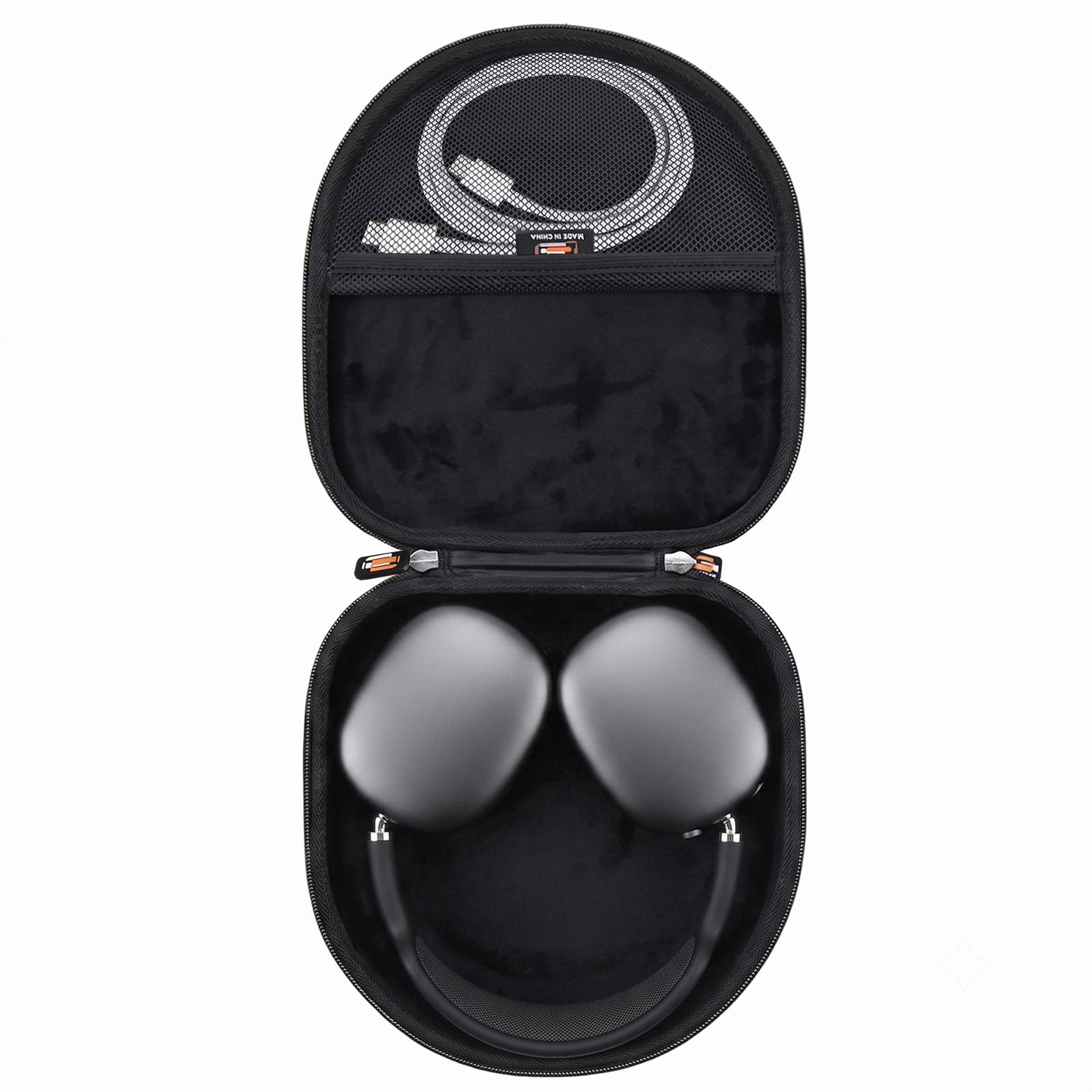Custodia rigida in EVA compatibile con Apple AirPods Max/AirPods Max 2, custodia protettiva da viaggio portatile, organizer per cuffie e accessori (solo custodia)