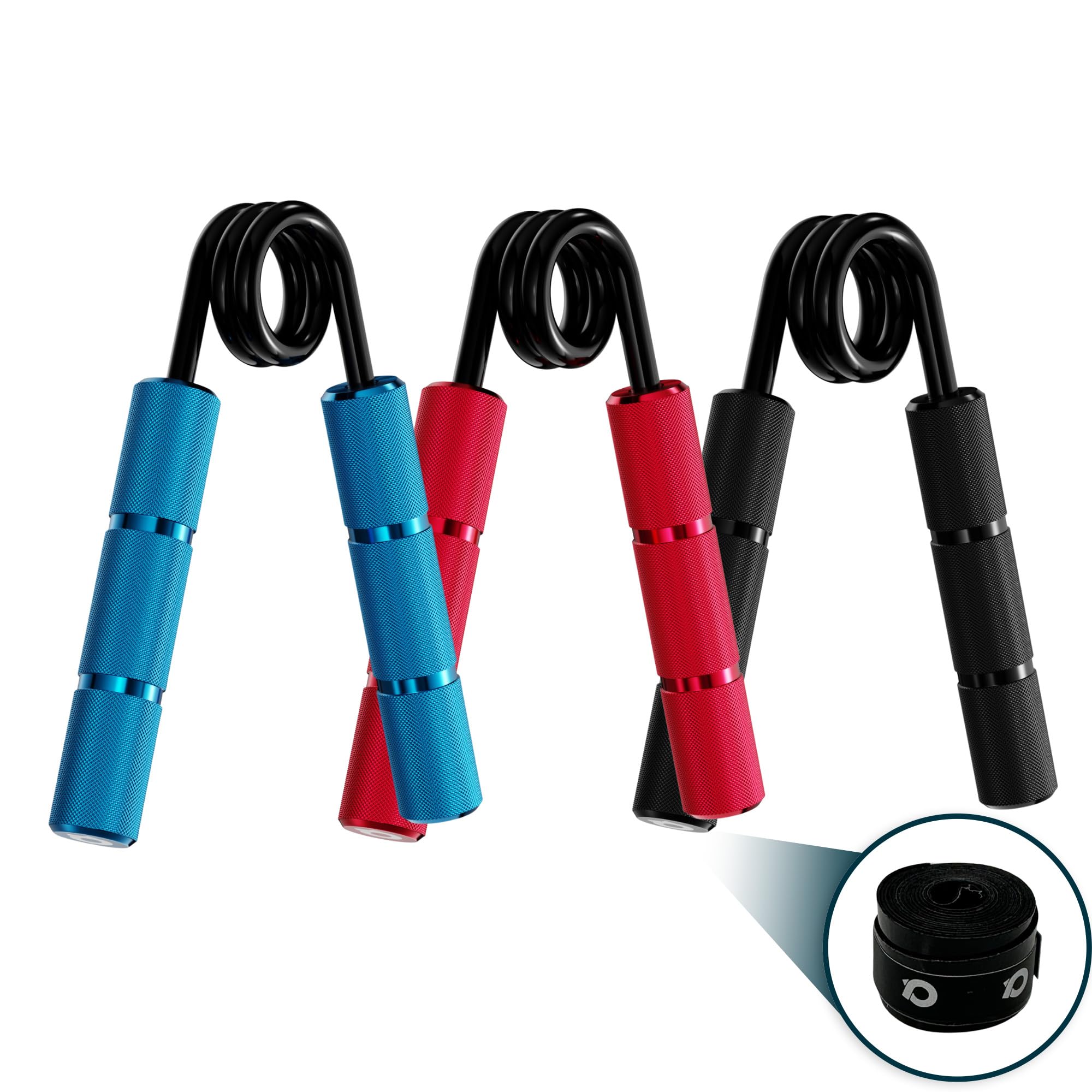 Power Gripper Metal Series - Professional Grade - Choose one of our 8 different Resistance Levels (50lbs - 400lbs) for Grip, Wrist & Arm Training (3 Piece Pack (150, 200 & 250lbs))