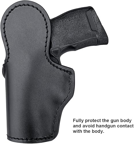 Miniatura 10 de IWB Fundas de cuero para pistolas pequeñas Ruger LCP380 LCP MAX LCPII- Sig Sauer P365 P238 P938 - Walther PPK 380 CCP - S&W Bodyguard 380 - Beretta