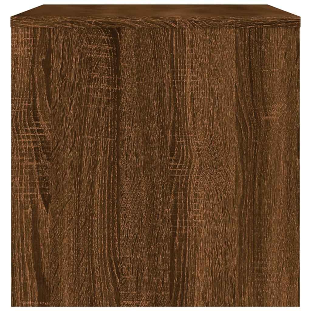 Mobile TV marrone effetto rovere, 80 x 40 x 40 cm, in legno