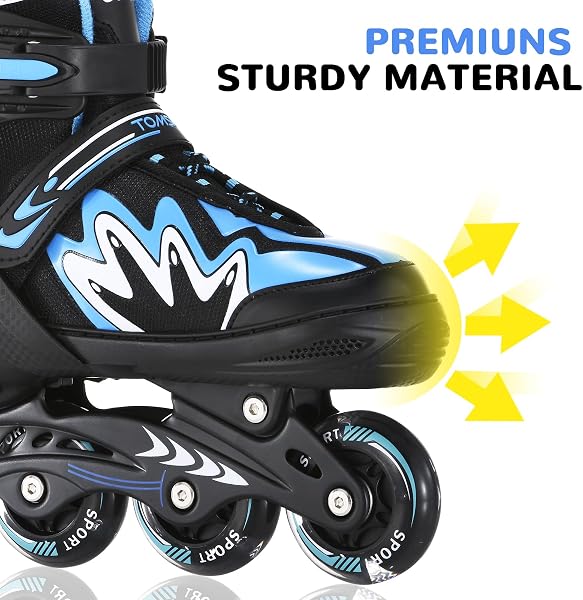 TOMSHOO Patins à roulettes, Rollers en Ligne avec 4 Tailles Réglables, Roues LED, Plusieurs Options de Taille, pour Enfants, Garçons et Filles - 5