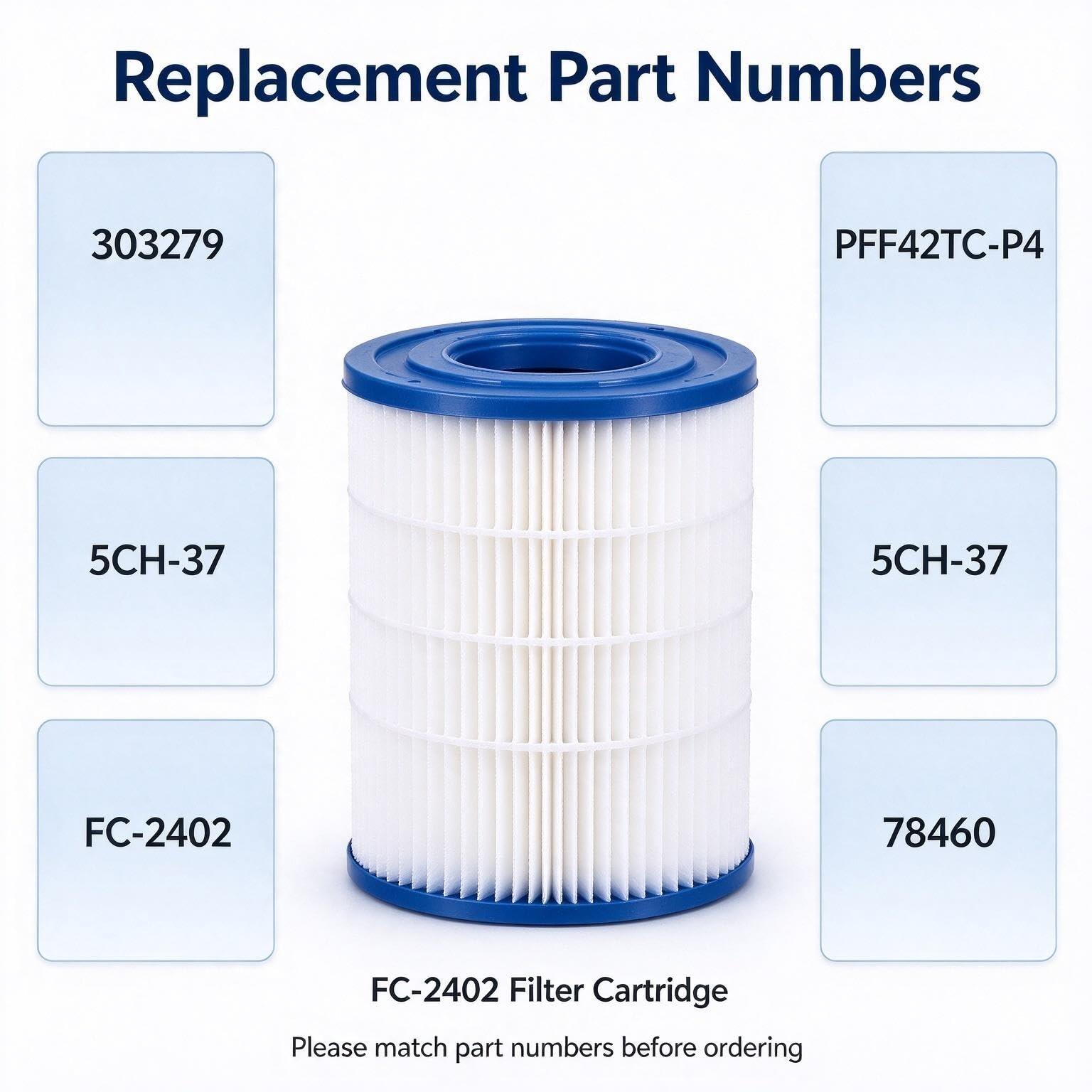 Cartucho De Filtro De SPA 5CH-37 303279 FC-2402 78460 PFF42TC-P4